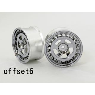 SSR Formula AERO SPOKE WHEEL オフセット6(深リム)クロームシルバー(2pcs) [WW-0206CS]]