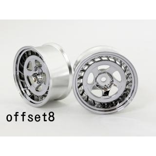 SSR Formula AERO SPOKE WHEEL オフセット8(深リム)クロームシルバー(2pcs) [WW-0208CS]]