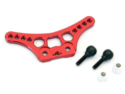 アルミフロントダンパーステー(レッド) [MBW015RB]]