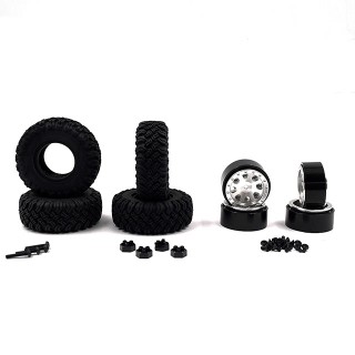 アルミCNC8スポークBeadlockホイルセット Kyosho Mini-Z 4x4 [WL-0161SV]]