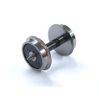 機関車用動輪(黒・Φ7.6プレート輪心付・ギヤ無し) [0688]]