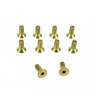 真鍮M3x8mm ヘックス皿ビス 10pcs [BBS-308]]