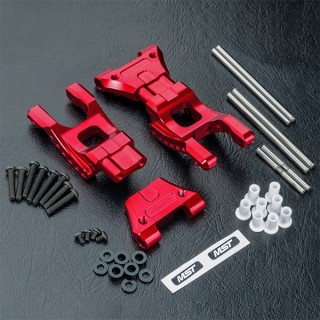 MBアルミリヤロアアームセット レッド [210616R]]