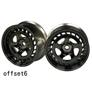 SSR Formula AERO SPOKE WHEEL オフセット6(深リム)ブラッククローム(2pcs) [WW-0206BC]]