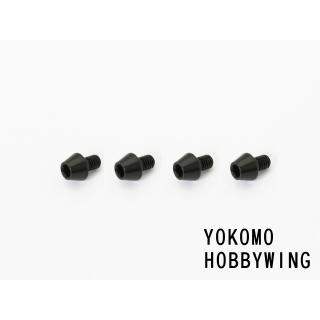 ESCジュラルミンビスL=4mm 4本入(ブラック) ヨコモ/ホビーウイング用 [WP-0080]]