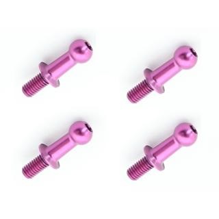 ジュラルミンφ4.8ピロボール (4個) L=8mm×N=6mm パープル [WP-0096]]