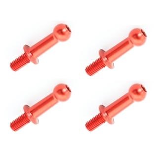 ジュラルミンφ4.8ピロボール (4個) L=10mm×N=6mm レッド [WP-0099]]