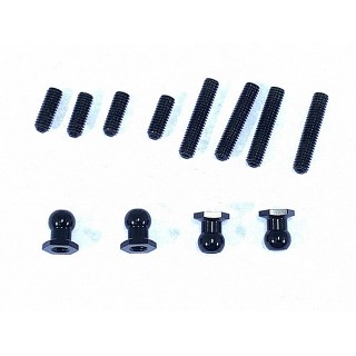 ヘックスピロボール&ステンホーロービスセット タミヤ汎用 ブラック[TGE-32BK]]