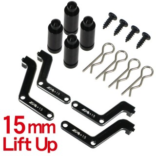 ALボディ&バンパーリフトアップセット15mmUP MINI-Z4X4ジムニー用 [MINI-Z4X4-17-15]]