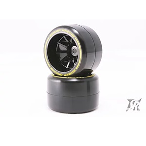 F21 1/10フォーミュラ用ロープロファイル カーペット用リアタイヤセット ミディアムコンパウンド 40mm 2個入 接着済 [F21R-MCPG]]