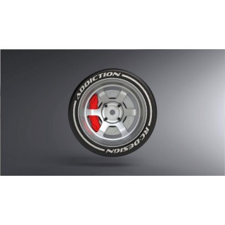 R-TYPE ステアリングホイル 6スポーク(シルバー/レッドキャリパー) [AD6111-SL-RD]]