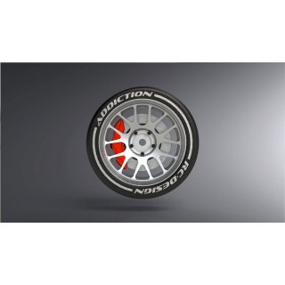 R-TYPE ステアリングホイル 14スポーク(シルバー/レッドキャリパー) [AD6113-SL-RD]]