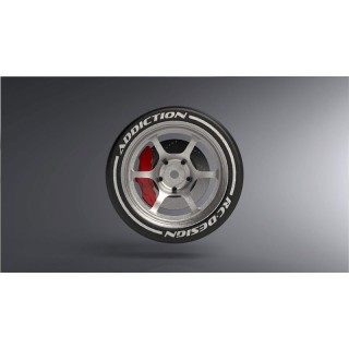 R-TYPE ステアリングホイル ナロー6スポーク(シルバー/レッドキャリパー) [AD6115-SL-RD]]