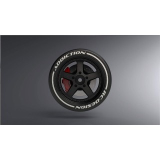 R-TYPE ステアリングホイル ナロー5スポーク(ブラック/レッドキャリパー) [AD6116-BK-RD]]