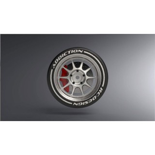 R-TYPE ステアリングホイル 10スポーク(シルバー/レッドキャリパー) [AD6117-SL-RD]]