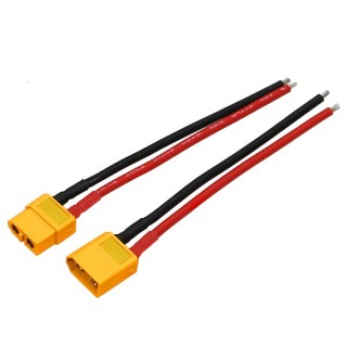 XT-60コネクター16AWG10cm付(オス1pcs/メス1pcs) [EG-3927-60-16W-S]]