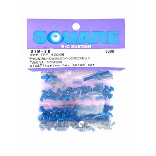 チタン&ブルージュラルミンヘックスビスセット(タミヤTRF-420X用) [STM-88]]