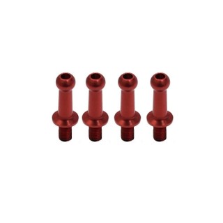 ジュラルミンφ4.3ピロボール(4個) L=10mm×N=6mm レッド [WP-0041]]