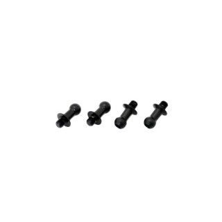 ジュラルミンφ4.3ピロボール(4個) L=6mm×N=3mm ブラック [WP-0046]]