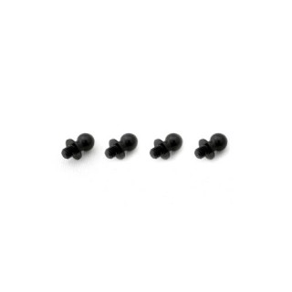 ジュラルミンφ4.8ピロボール(4個) L=4mm×N=3mm ブラック [WP-0113]]