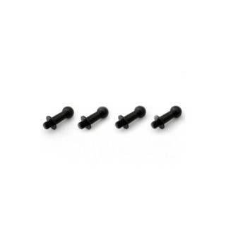 ジュラルミンφ4.8ピロボール(4個) L=8mm×N=3mm ブラック [WP-0119]]