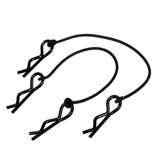 カラフルボディクリップ(ショート小)[BK]+リーシュ(2ペア) [3535-BK]]