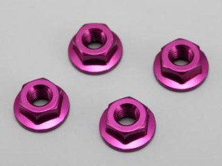 ●M4 アルミ製セレート付フランジナット(パープル 4個入) [ZC-N4FPA]]