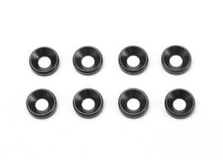●アルミ製 M3 皿ワッシャー(ブラック/8個入) [ZC-M3DWA]]