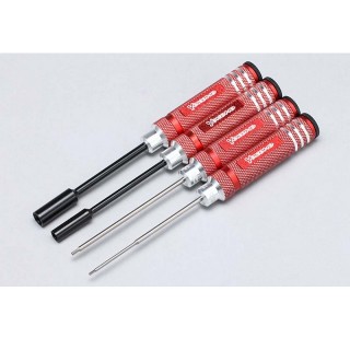 ●ヨコモレーシングツール ヘックス/ナット ドライバー4本セット(1.5/2.0/5.5/7.0mm) レッド [YT-YRTSRA]]