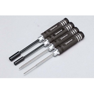 ●ヨコモレーシングツール ヘックス/ナット ドライバー4本セット(1.5/2.0/5.5/7.0mm) ブラック [YT-YRTSBA]]