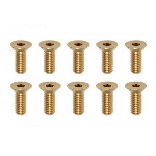 ●高精度切削 ブラス製フラットヘッドスクリュー M3×8mm(10本入) [RP-042-08BA]]