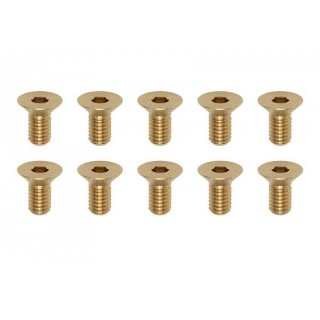 ●高精度切削 ブラス製フラットヘッドスクリュー M3×6mm(10本入) [RP-042-06BA]]