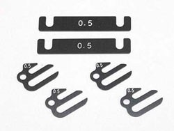 ●アルミ製サスマウントスペーサー(0.5mm L×2/S×4) [B7-SS05A]]