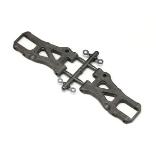 ●RTCリヤサスアーム(グラファイト製)(55mm-ショック42mm)(BD-10用) [B10-RTC-1A]]