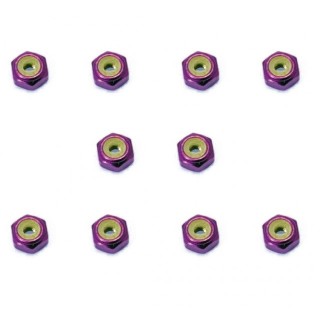 アルミ薄型ナイロンナット M2(パープル) 10pcs [SGX-102UP]]