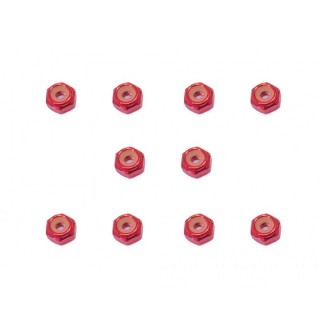 アルミ薄型ナイロンナット M2(レッド) 10pcs [SGX-102UR]]