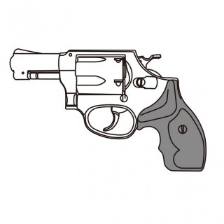 M36/3インチ/MBK/ABS/フィンガーチャンネル付き木製グリップ仕様/6mm/Xカートリッジ [MRS-05876]]