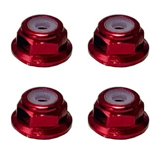 アルミフランジナイロンナット M2(レッド) 4pcs [SGX-02FR]]