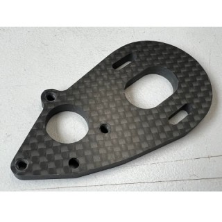 YD2E用 4mmなんちゃってオーバーヘッドモータープレート Ver.我流 ブラックカーボン(艶無) [TS-564]]