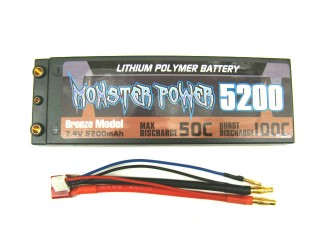 Li-Po 7.4V モンスターパワー 5200mAh 50C LCG [RCF-5200-50C-LCG]]