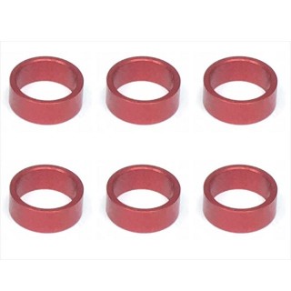 インチアルミカラー φ7.9×6.4×3.0t(レッド) 6pcs [SGX-4830R]]