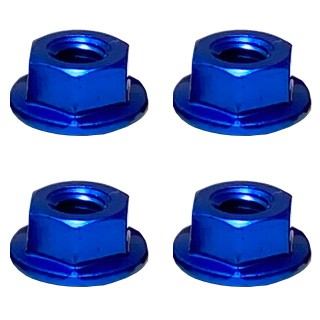 アルミフランジセレートナット M4(濃ブルー) 4pcs [SGX-04SBY]]