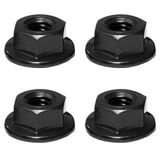アルミフランジセレートナット M4(ブラック) 4pcs [SGX-04SBK]]