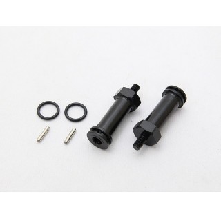 グラスホッパー1&2用リヤワイド六角ホイールハブ ブラック OP-86ホイール用 [WP-0159]]