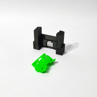 ミニ四駆 MSシャーシ用 2.0mm UP 段上げ 治具F フロント用[UP-MS20FBK]]