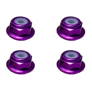 アルミフランジナイロンナット M2(パープル) 4pcs [SGX-02FP]]