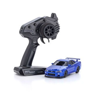 MA-020S 日産 スカイラインGT-R R34 V.specII ニュル メタリックブルー レディセット(ミニッツ AWDシリーズ) [32629MB]]