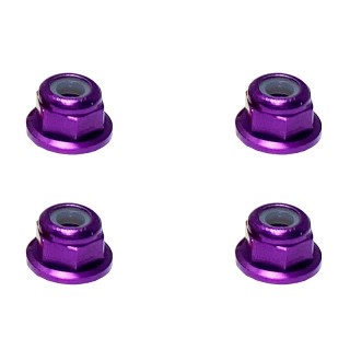 アルミフランジナイロンナット M3(パープル) 4pcs [SGX-03FP]]