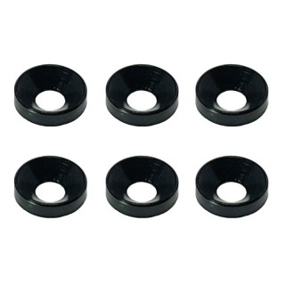 アルミ M4 皿ワッシャー外径10mm(ブラック) 6pcs [SGX-16BK]]
