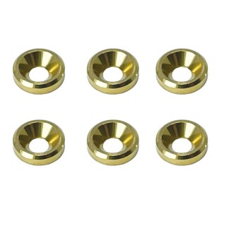 M3 アルミ皿ワッシャー 外径8mm(ゴールド) 6pcs [SGX-15G]]